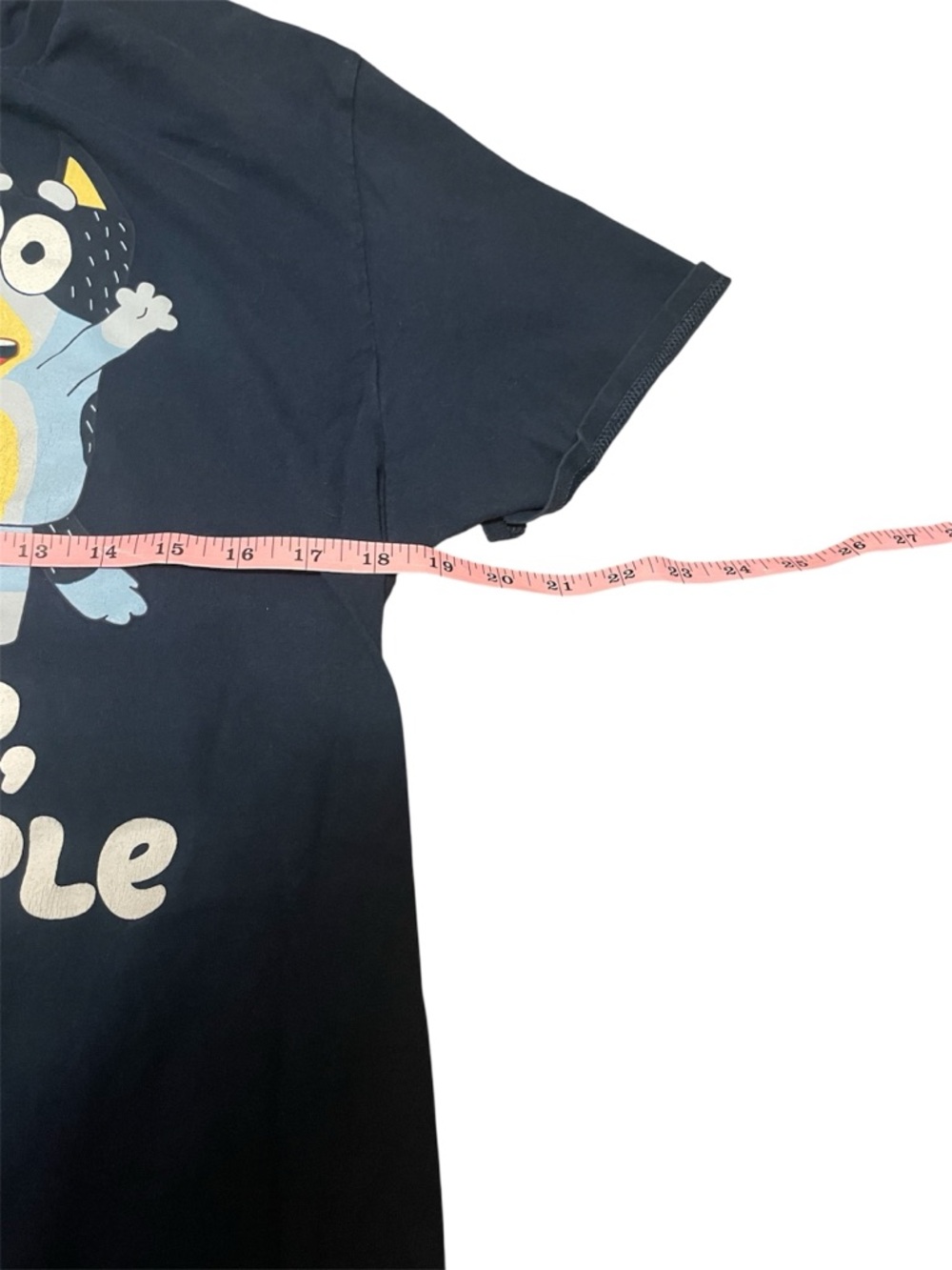 Bluey "Whaddup, Party People" Navy Graphic Tee Mens Size Large GUC - Picture 4 of 5
